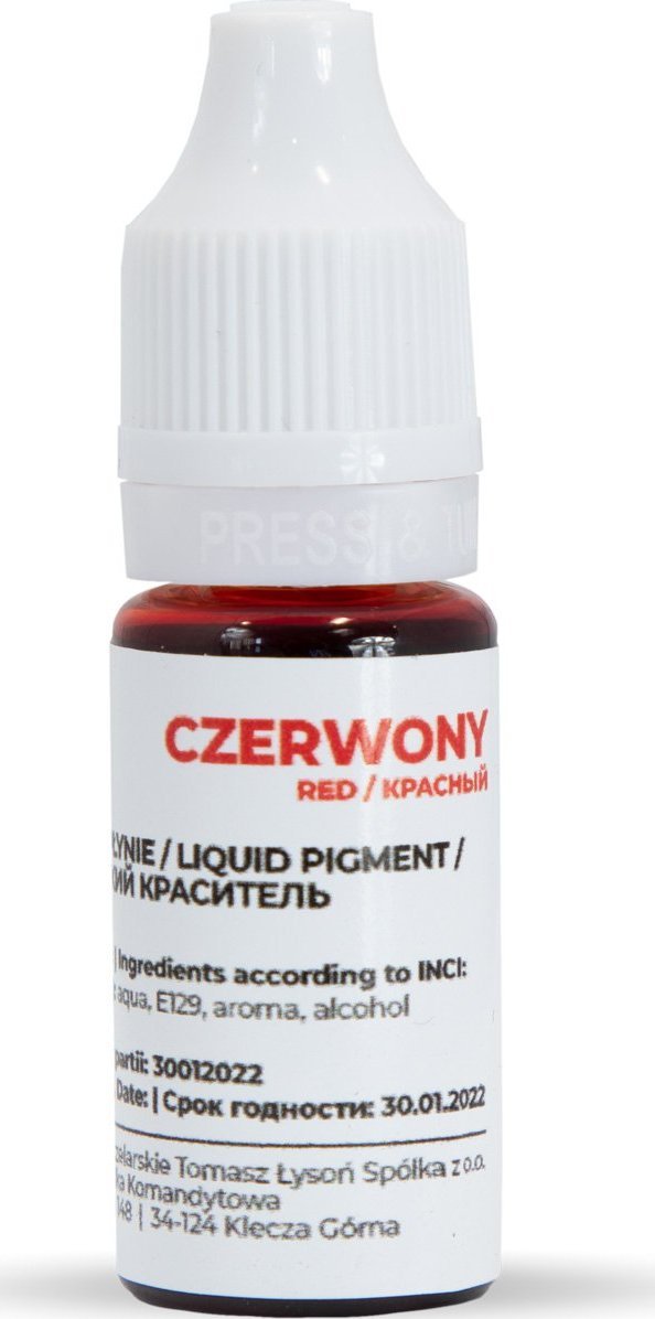 Honey Therapy Barwnik do mydła czerwony 10ml kreatywne pudełko (BM06) - BM07.