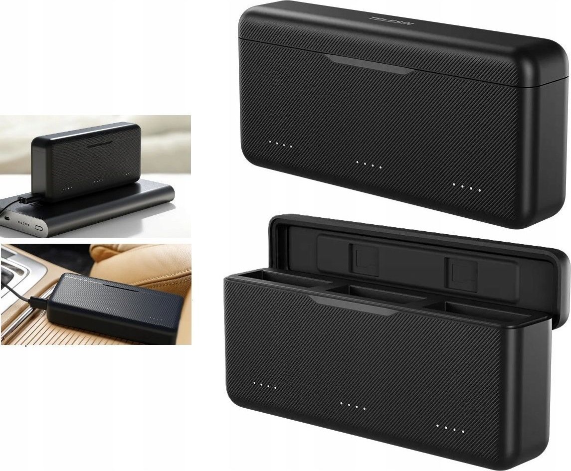 Ładowarka do aparatu Telesin ŁADOWARKA USB TYPE-C na 3x Akumulator Bateria do DJI Action 3 / 4 TELESIN / S0-BCG-02-TDJ