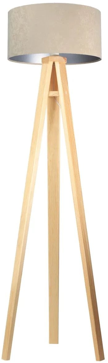 Lampa stojąca HOME 40 beżowa/srebrna/sosna BPS KONCEPT