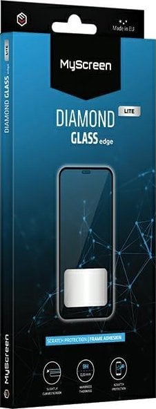 MyScreen Protector Realme C30s - Szkło hartowane na lekko zaokrąglone ekrany DIAMOND GLASS LITE edge FULL GLUE