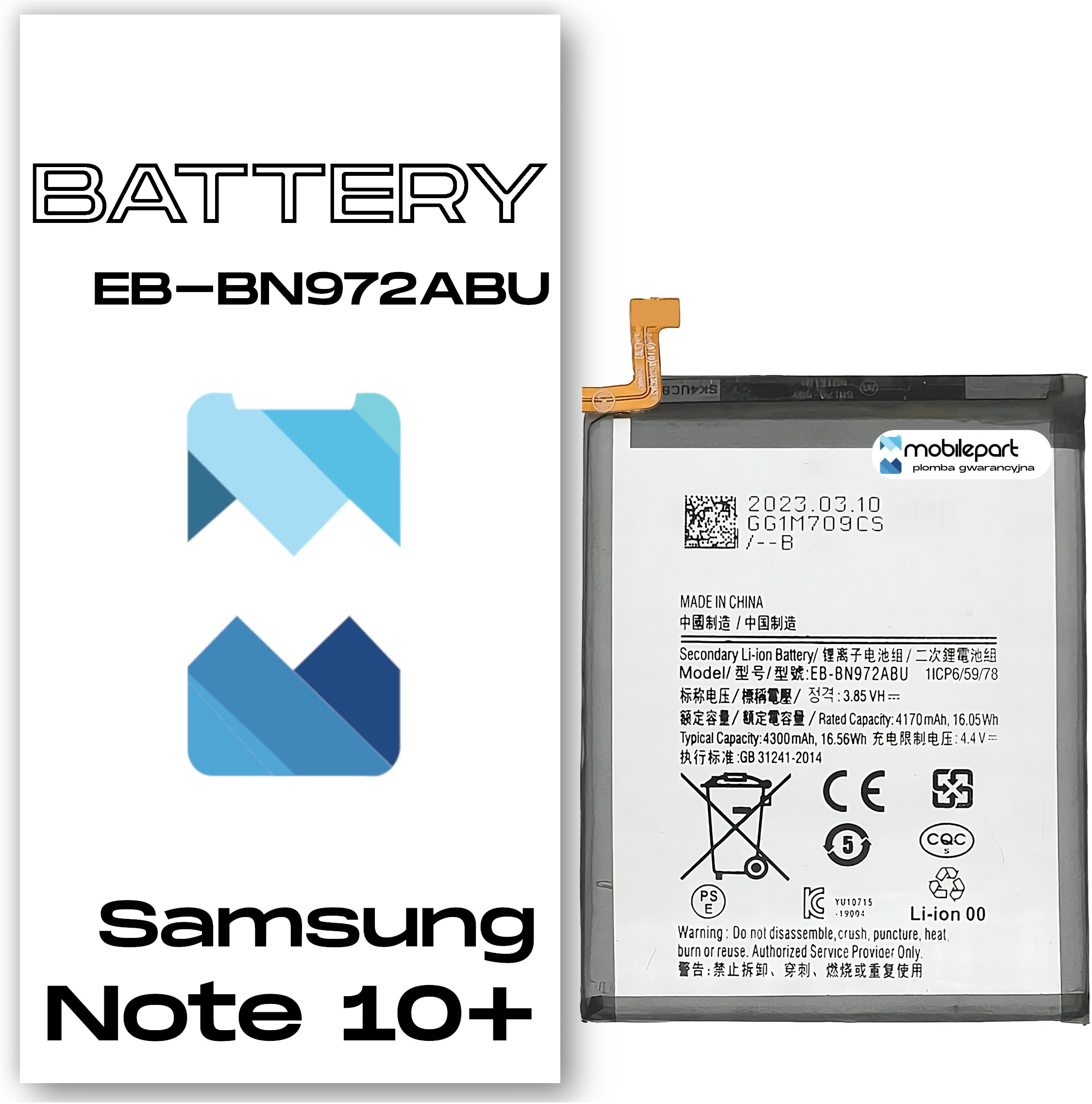 Bateria do Samsung Galaxy Note 10+ Plus 5G Świeżej Produkcji Nowy Akumulator
