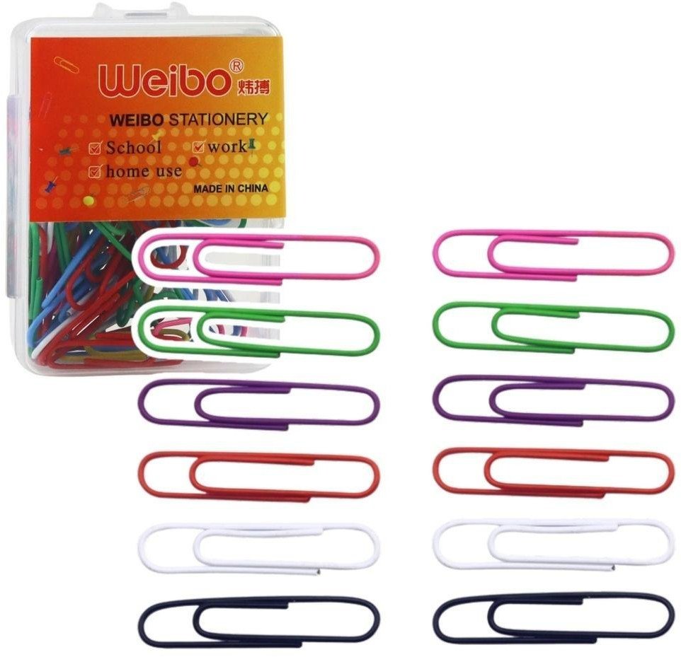 Spinacze biurowe kolorowe 30mm 40szt