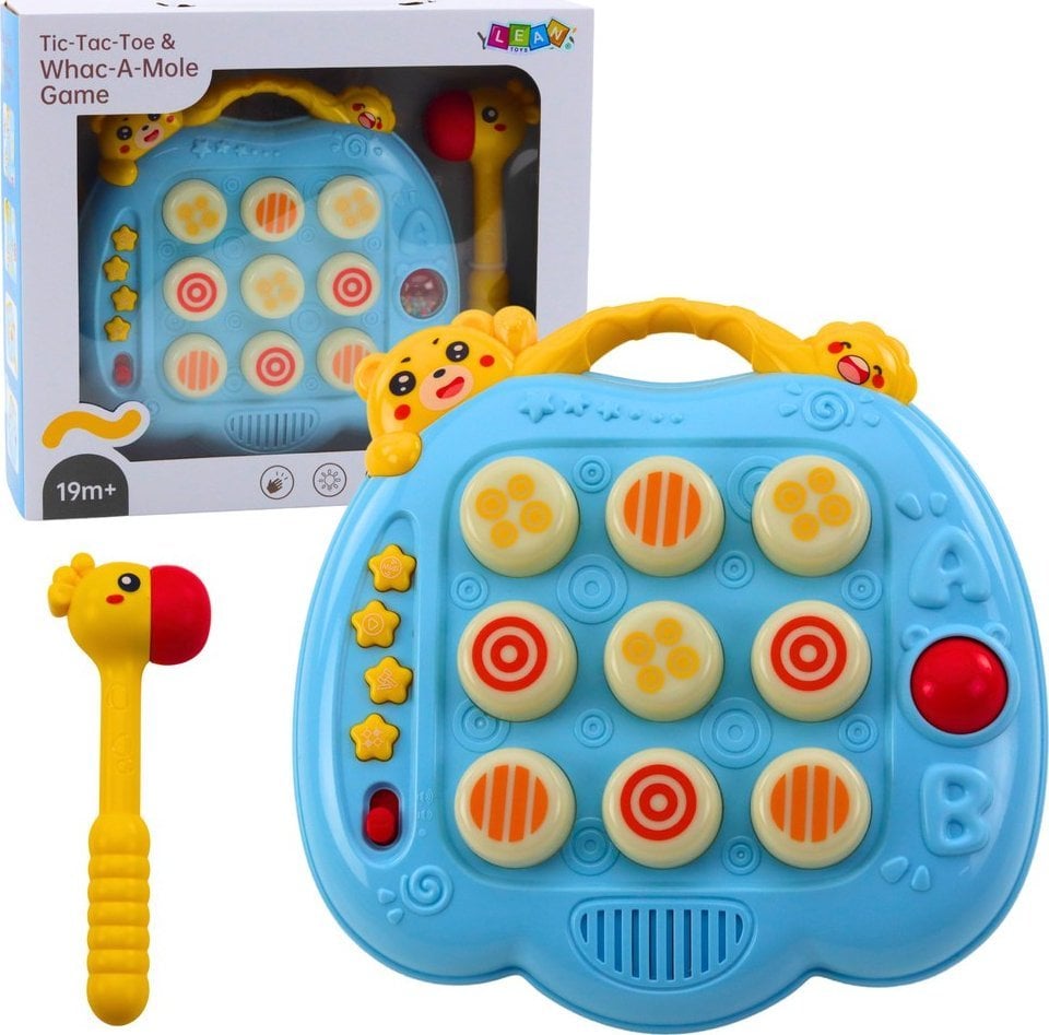 Gra Zręcznościowa Whac-A-Mole Młotek Dla Malucha Niebieska