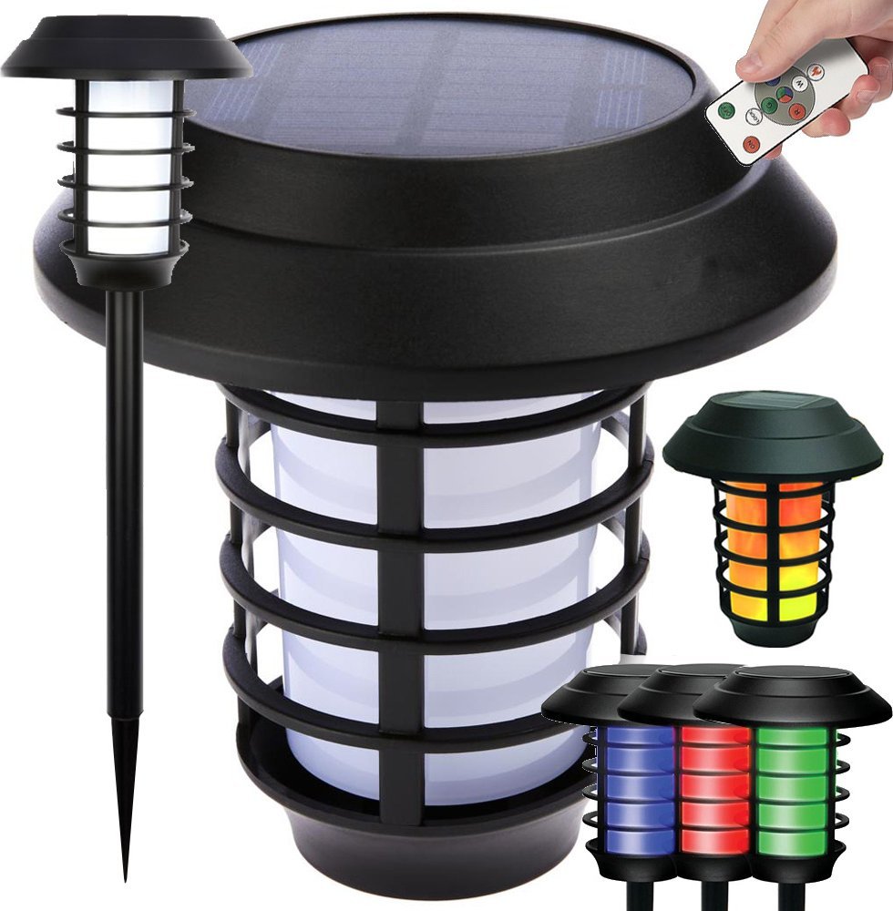 Verk Lampa ogród solarna pochodnia latarnia rgb pilot Lampa ogród solarna pochodnia latarnia rgb pilot