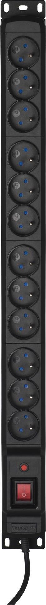 Listwa zasilająca Activejet Combo przeciwprzepięciowa 12 gniazd 5 m czarna