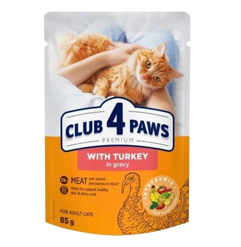 CLUB4Ł KOT sasz.85g INDYK w galaretce /24