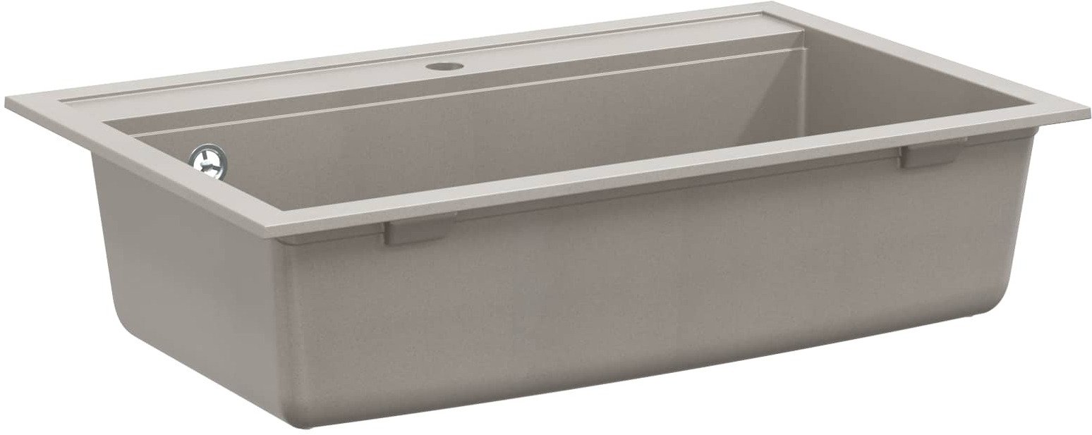 vidaXL Zlew Szary 795 x 505 mm 80% kwarcu i 20% żywicy
