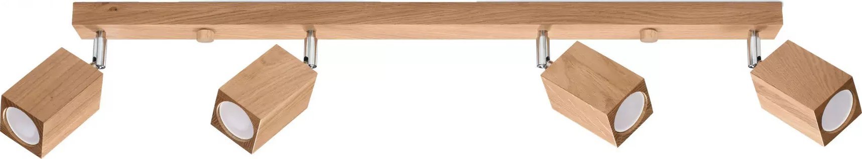 Lampa sufitowa Lumes Nowoczesny poczwórny plafon z drewna - S482-Kerbi