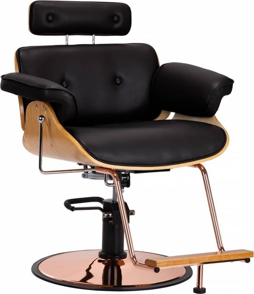 Activeshop Gabbiano fotel fryzjerski Florencja z regulowanym zagłówkiem czarny