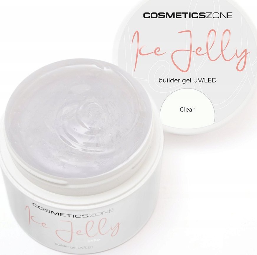 Cosmetics Zone Żel do przedłużania paznokci UV LED galaretka ICE JELLY przezroczysty - Clear 5ml