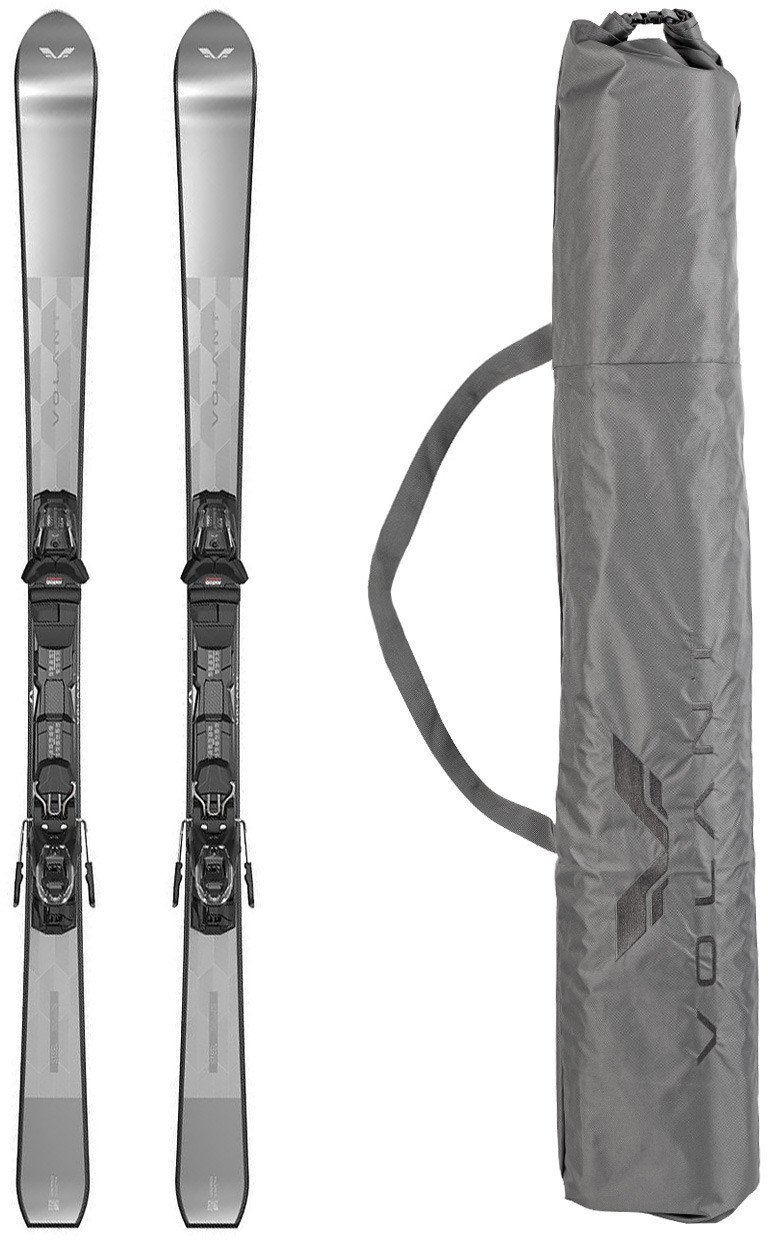 Narty zjazdowe VOLANT STEEL + wiązania VOLANT M11 z GRIP WALK - kolekcja EXCLUSIVE + pokrowiec VOLANT w zestawie 155 cm