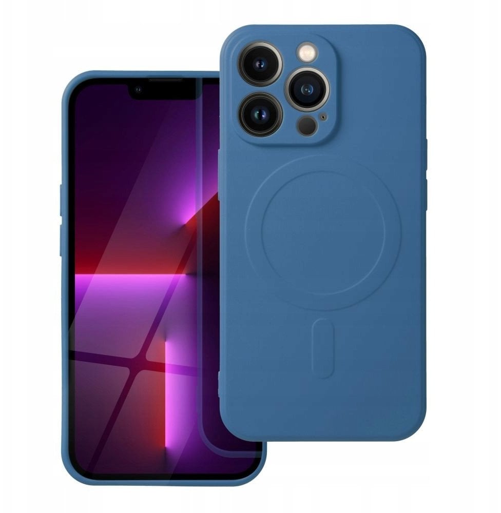 Futerał SILICONE MAG COVER kompatybilny z MagSafe do SAMSUNG S24 Ultra niebieski