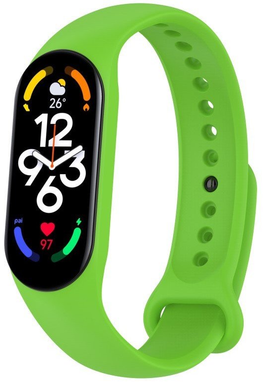 SILIKONOWY PASEK DO XIAOMI MI BAND 7 / 6 / 5 / AMAZFIT BAND 5 ZIELONY