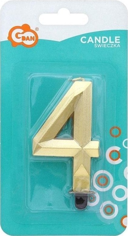 GoDan Świeczka Cyfra 4 Diament 7.6cm