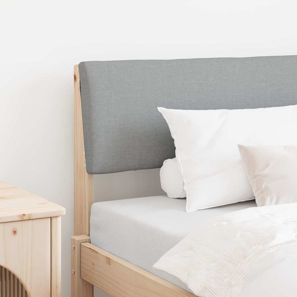 vidaXL Tapicerowane wezgłowie Jasnoszary 90 cm Lite drewno sosnowe