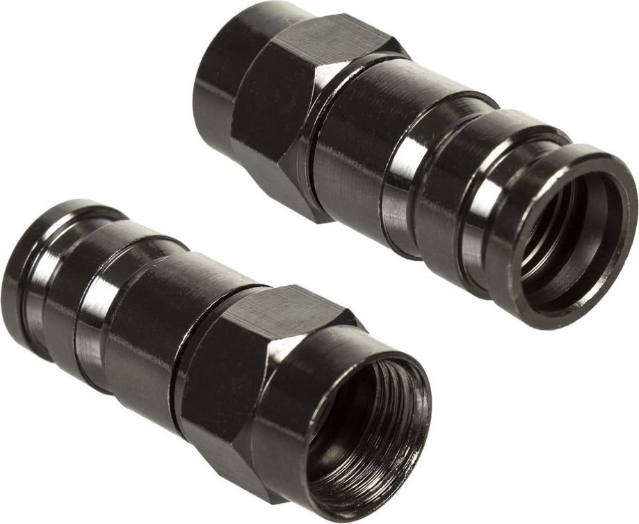 Maclean Wtyk F Kompresyjny RG-6 profesjonalny czarny nikiel Maclean MCTV-916