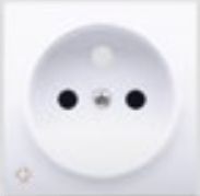 Kontakt-Simon Pokrywa gniazda pojedynczego z/u z przesłonami antybakteryjna biała (DGZ1ZP/AB11)