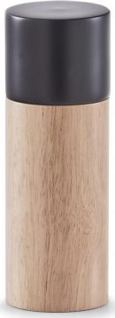 Młynek do przypraw Zeller Młynek do soli / pieprzu, drzewo kauczukowe, czarny, wysokość: 15,4 cm