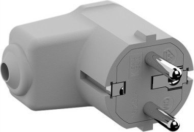 Bachmann Wtyczka montażowa kątowa BACHMANN szara, CEE 7/7 2-biegunowa z uziemieniem ochronnym