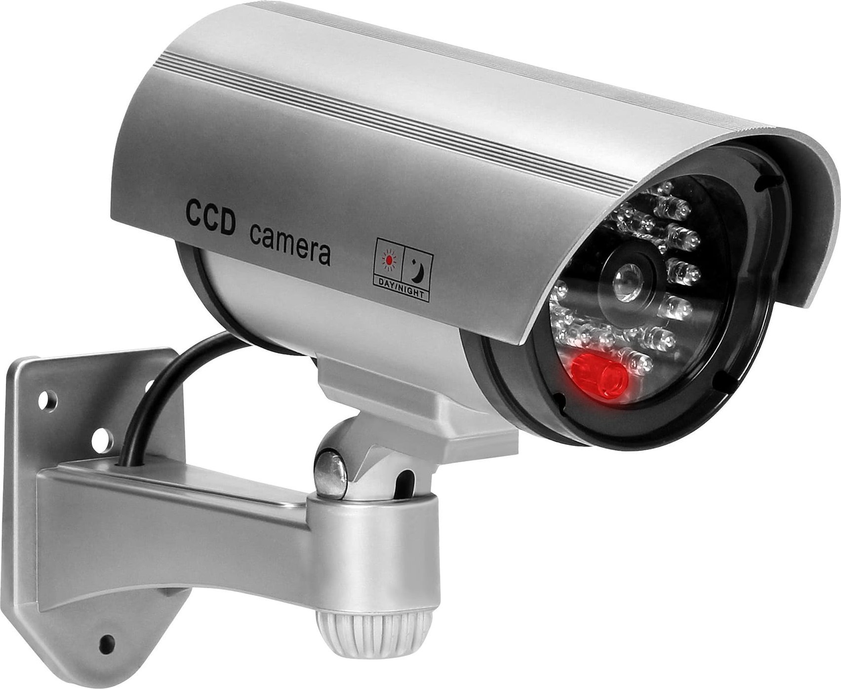 Orno Atrapa kamery monitorującej CCTV, bateryjna, srebrna