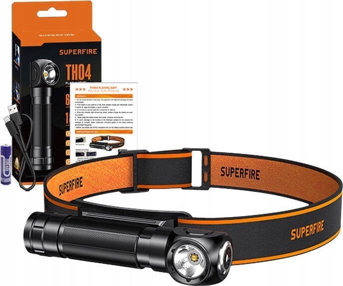 Latarka czołowa Superfire Latarka czołowa 2w1 Superfire TH04, 600lm, USB-C