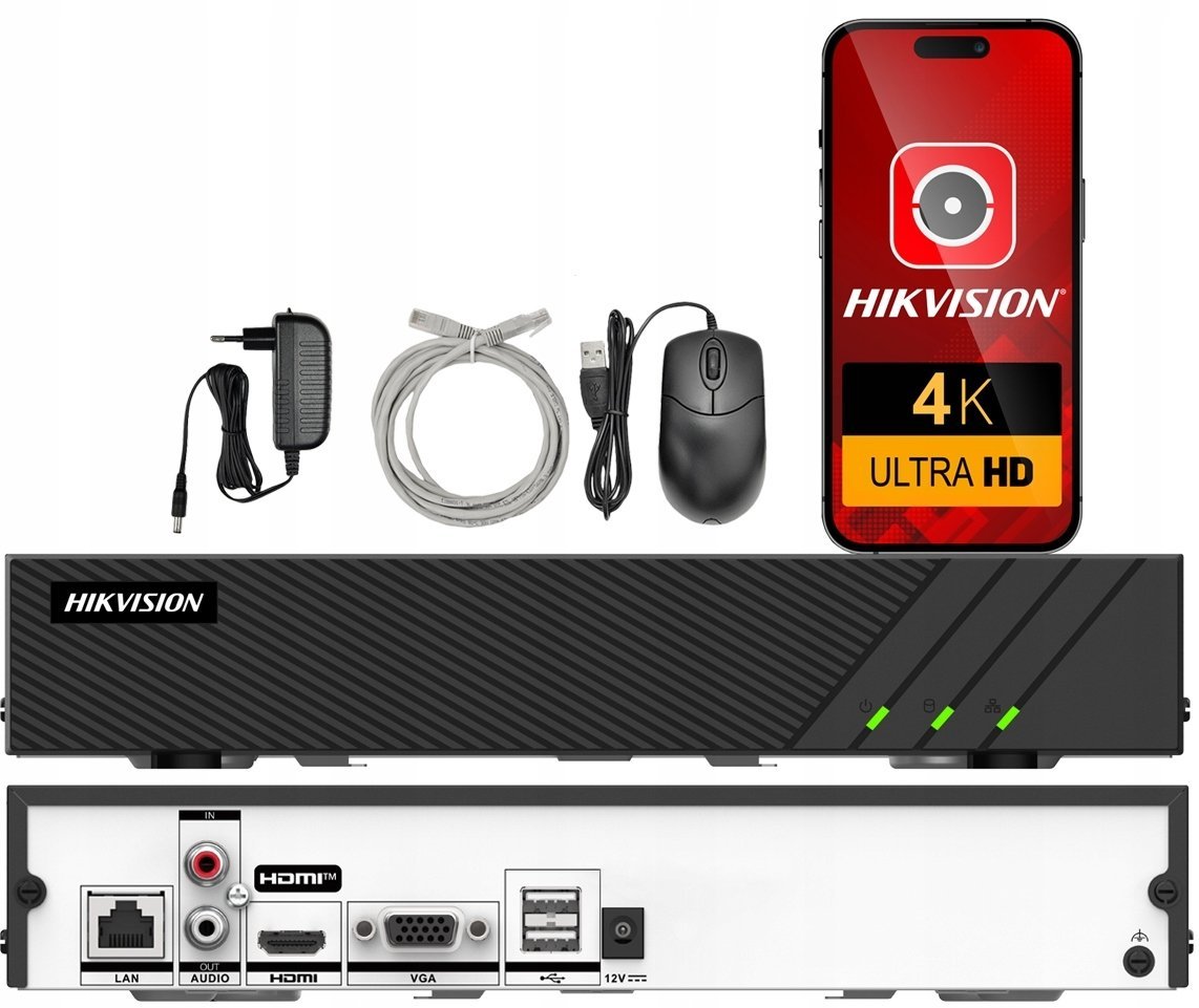 Rejestrator Hikvision REJESTRATOR IP DS-7608NI-Q1 E PL 8 kanałów