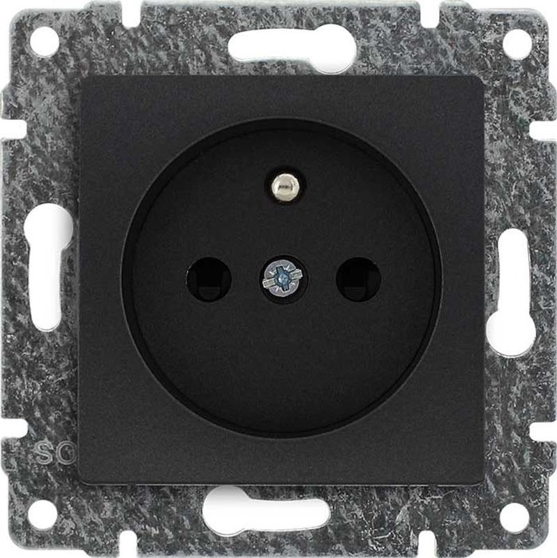 KOS Gniazdo pojedyncze z przesłonami antracyt 516134