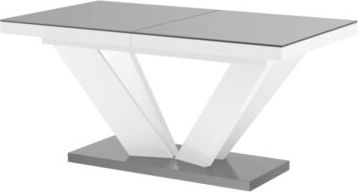 Hubertus Stół VIVA 2 160(256)x89 szary połysk/biały połysk rozkładany