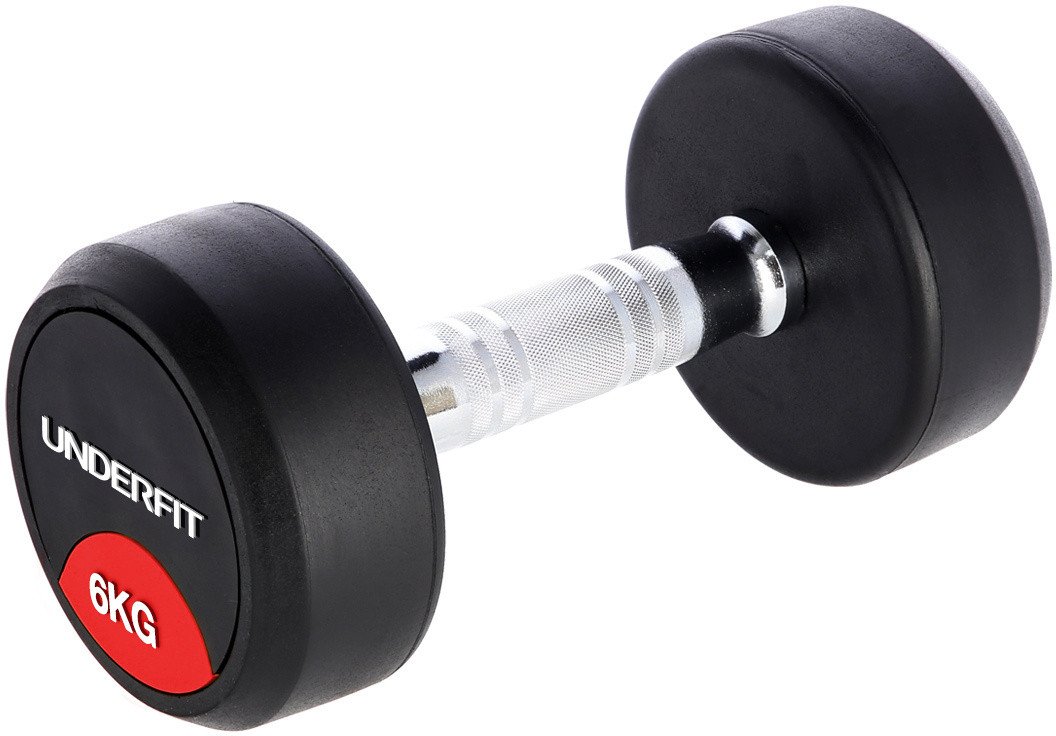 Hantla gumowana 6 kg UNDERFIT do ćwiczeń siłowych fitness