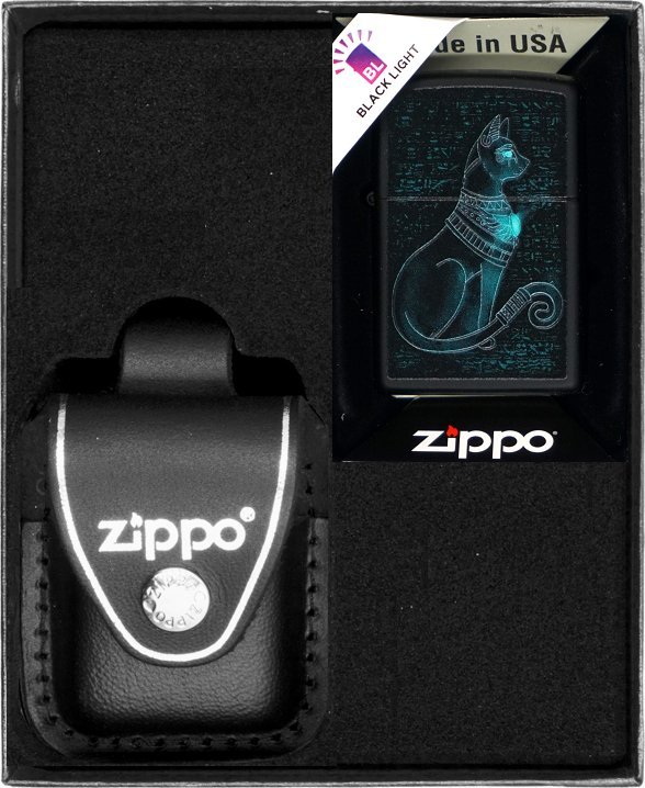 Zestaw ZIPPO Zapalniczka SPIRITUAL CAT DESIGN Prezentowy No3