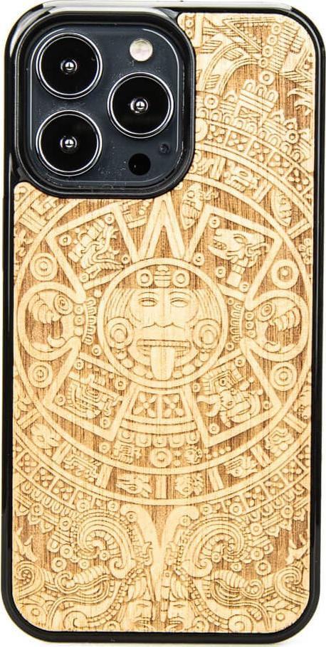 BeWood Drewniane Etui iPhone 13 Pro KALENDARZ AZTECKI ANIEGRE