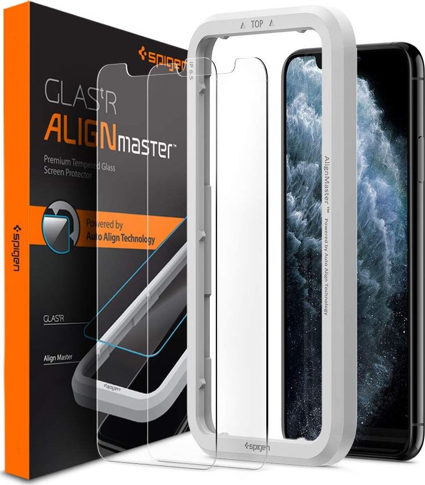 Spigen SZKŁO HARTOWANE SPIGEN ALM GLAS.TR SLIM 2-PACK IPHONE 11 PRO
