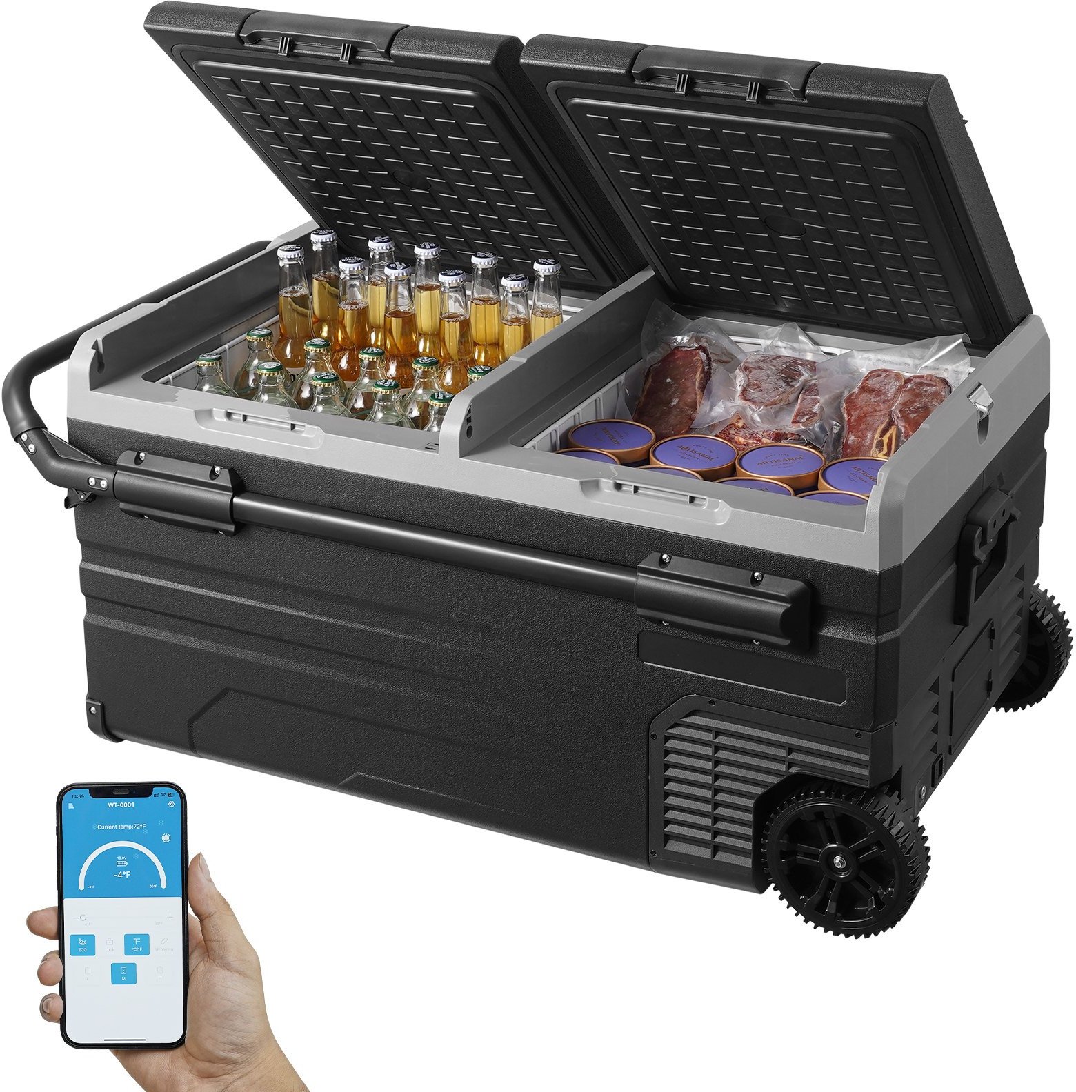 LODÓWKA TURYSTYCZNA SAMOCHODOWA PRZENOŚNA CHŁODZENIE KOMPRESOROWA 95 L