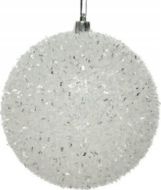 Kaemingk Bombka na choinkę nietłukąca 10 cm biało-srebrna