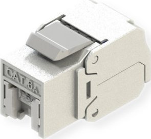 Roline ROLINE Cat.6A (Class EA) Keystone, RJ45, ekranowany, beznarzędziowy, srebrny