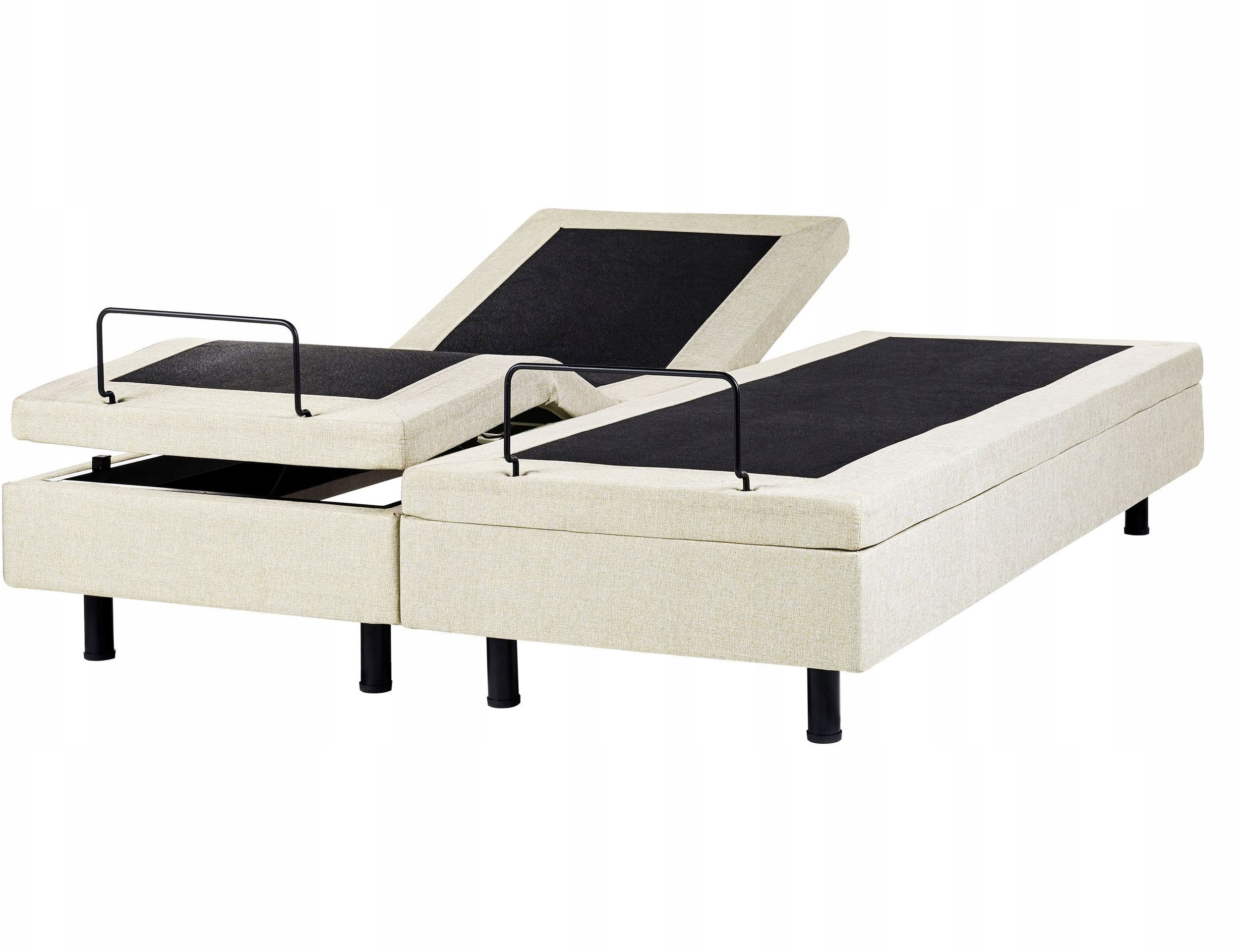 Łóżko regulowane bez zagłówka DUKE II 160 x 200 cm Beżowy