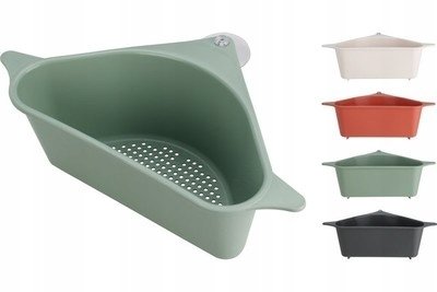 Cedzak durszlak narożny plastikowy na przyssawki 27,5x15x8,7cm 1szt