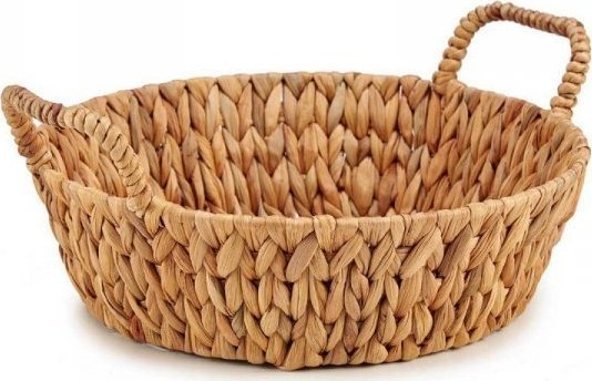 Gift Decor Dekoracja na Stół Metal Hiacynt Wodny Z uchwytami Naturalny (35,5 x 16,5 x 39 cm)