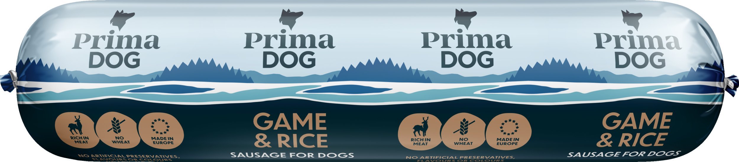 PRIMADOG GAME-RICE SAUSAGE 800 G