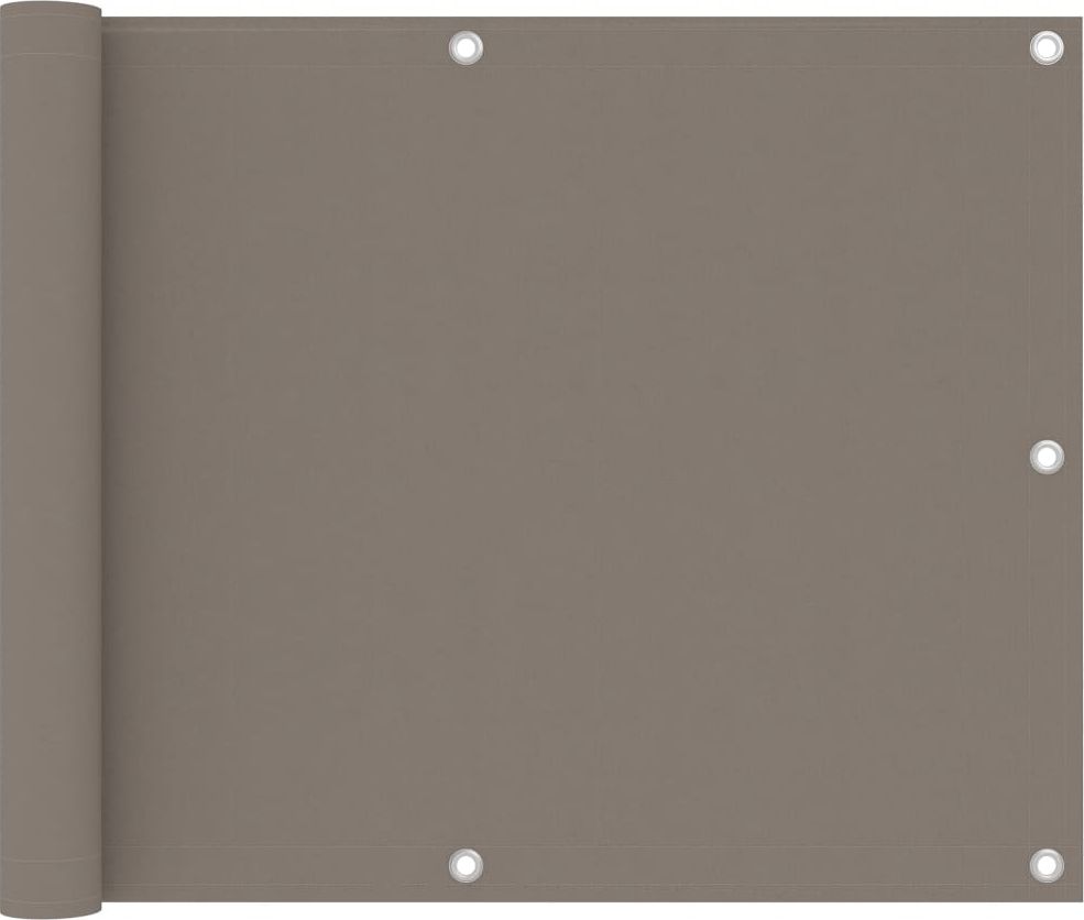 vidaXL Parawan balkonowy, kolor taupe, 75x300 cm, tkanina Oxford
