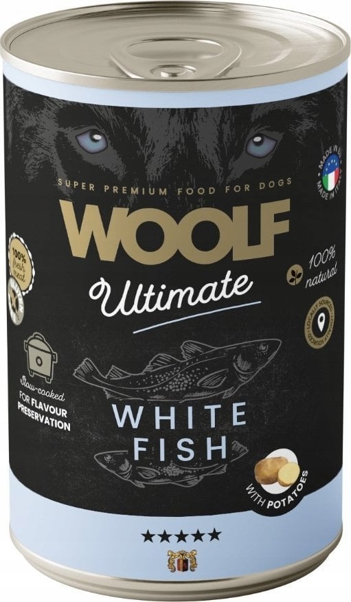 WOOLF PIES PUSZKA 400g ULTIMATE CAN WHITE FISH&POTATOE /6