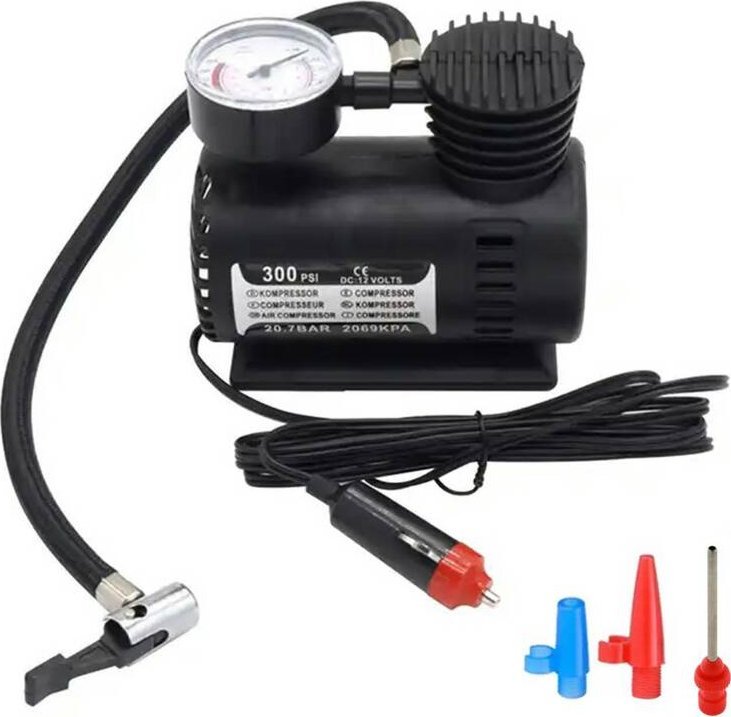 Kompresor samochodowy Aptel Kompaktowy KOMPRESOR do Pompowania Opon 20Bar czarny DA44