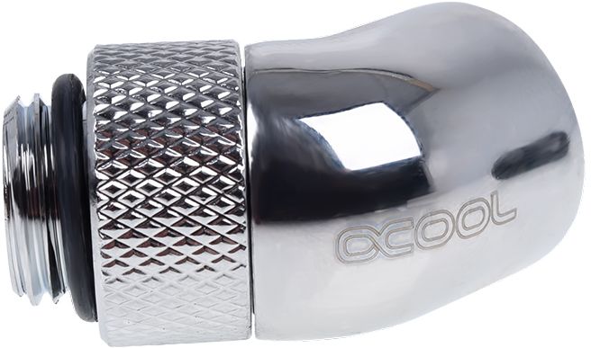 Alphacool Złączka kątowa 45°, obrotowa, 1/4", chrom (17247)
