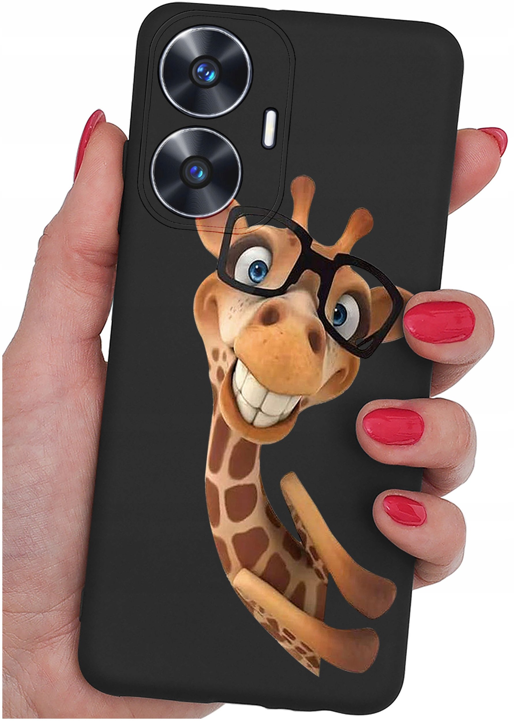 ETUI do Realme C55 WZORY |SILIKONOWE MATT CASE + SZKŁO 9H