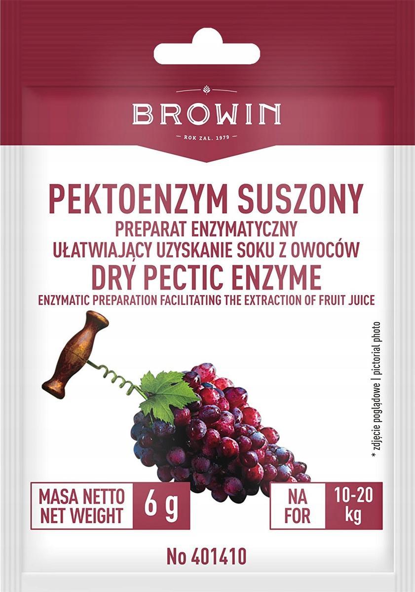 Browin Pektoenzym suszony do win i soku Papidase 10-20kg 6 g