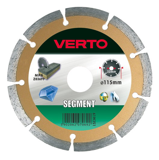 Verto Tarcza diamentowa segmentowa 180mm 61H3S8