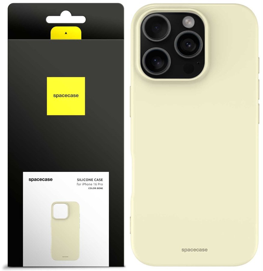 SpaceCase Etui Silicone Case iPhone 16 Pro bone standard