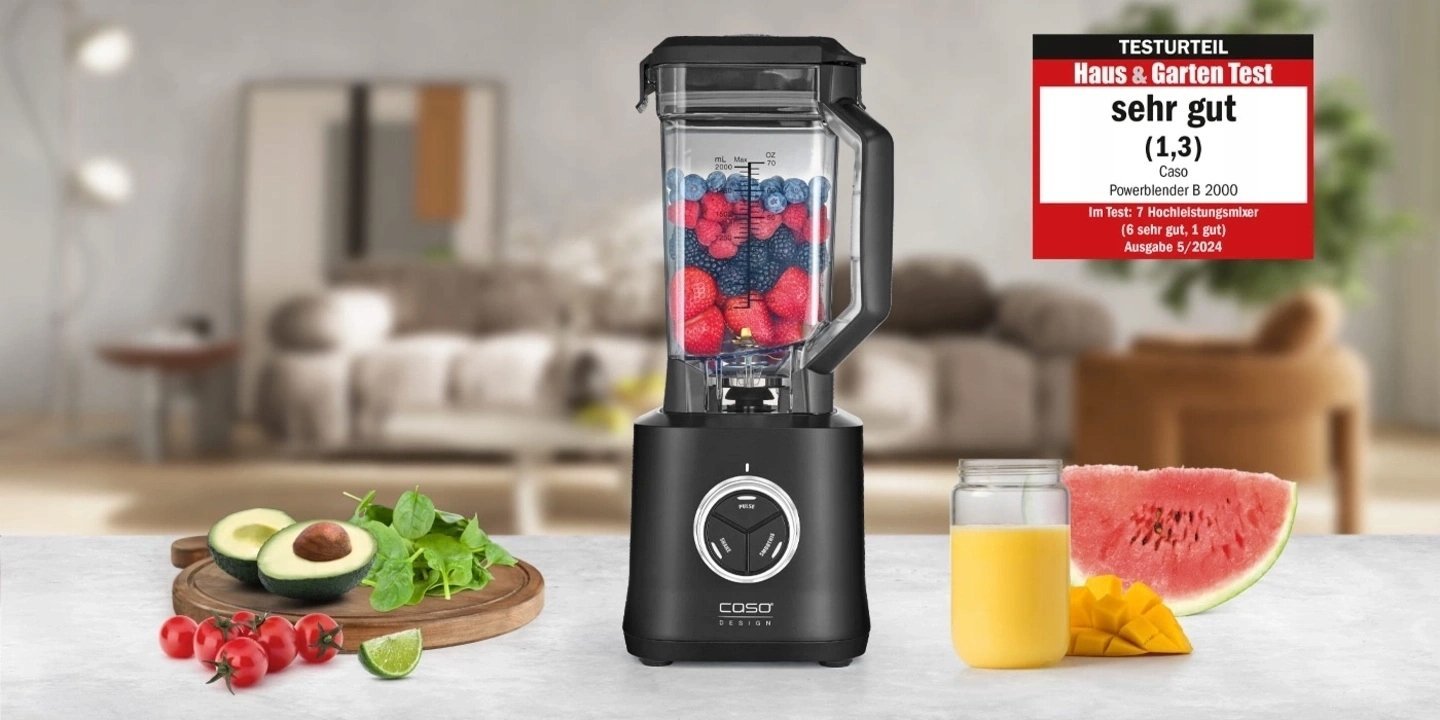 Blender kielichowy Caso Power Mikser | B 2000 | Tabletop | 2000 W | Jar material Tritan | Jar capacity 2 L | Ice crushing | Czarny