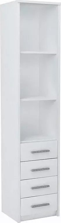 Elior Biały regał na książki do salonu - Ruler 4X