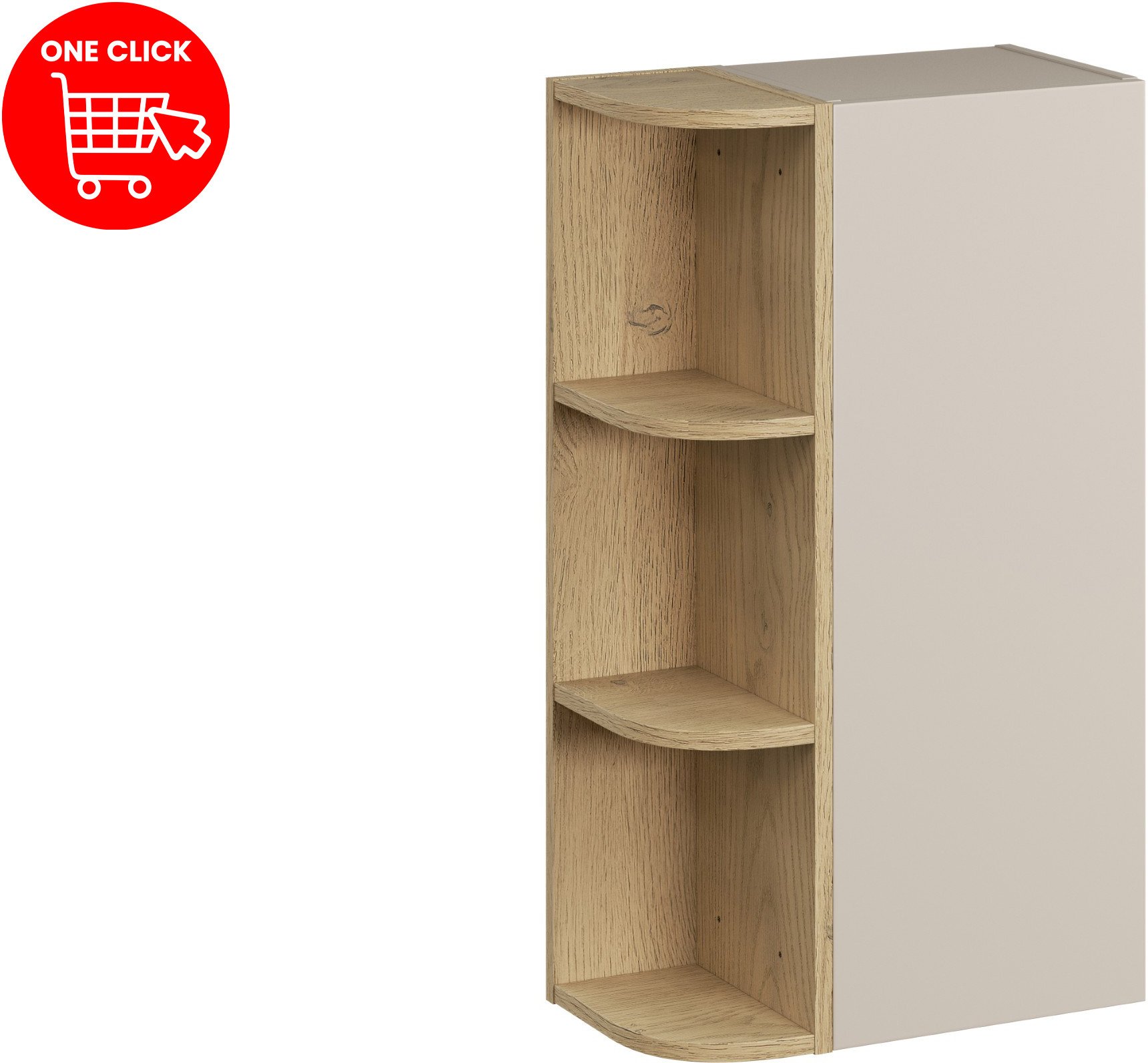 Zestaw meblowy z półsłupkiem i regałem